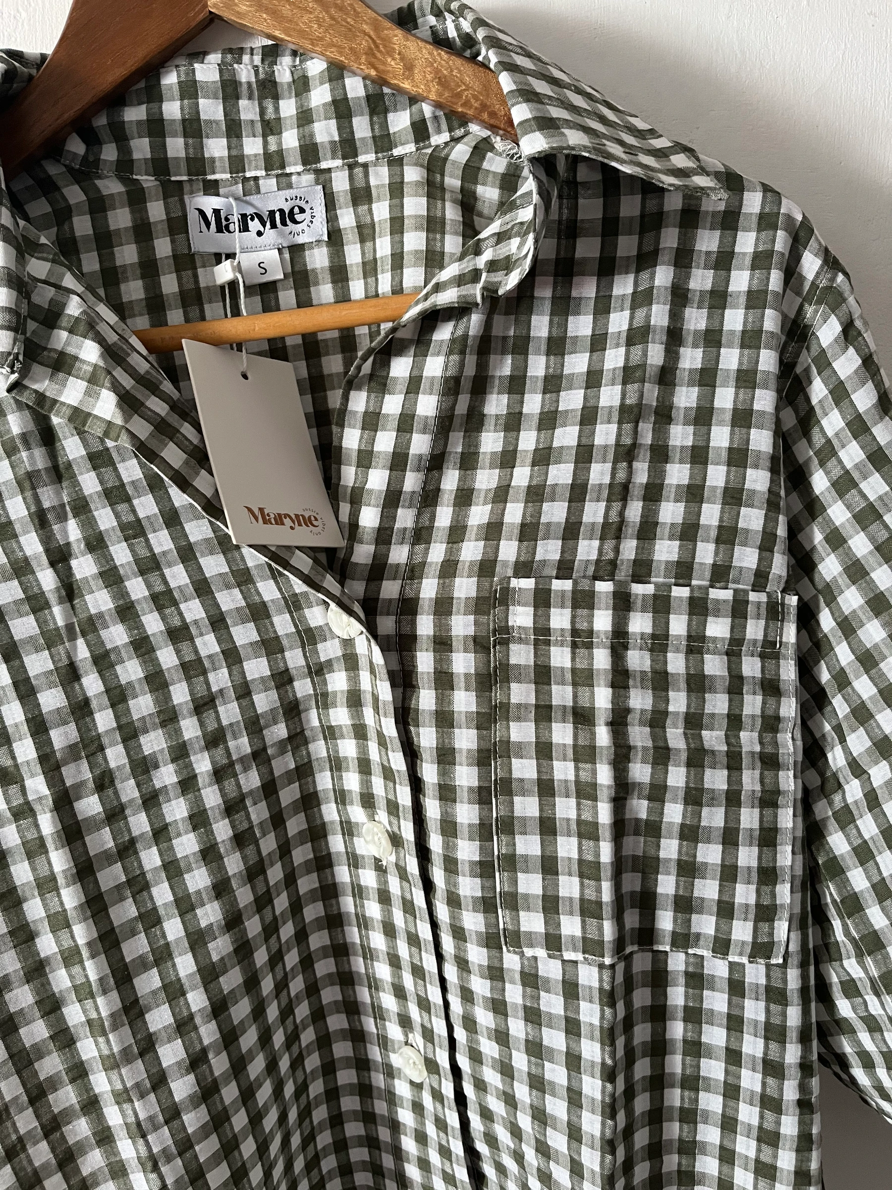 Camisa vichy verde tamanho S Nova com etiqueta – photo 2